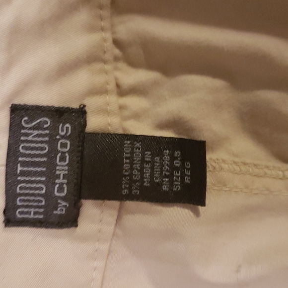 New Additions By Chico's kaki Straight Leg Pants Size 0.5/6 - Picture 6 of 7